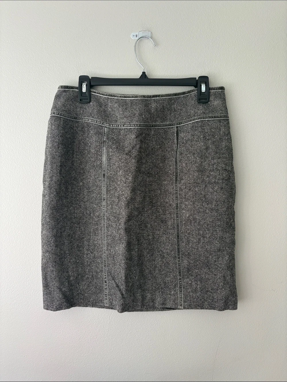 Michael Kors Gray Tweed Wool Blend Pencil Skirt